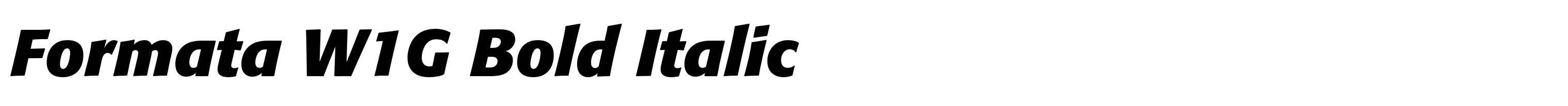 Formata W1G Bold Italic